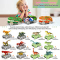 Child smiling with colorful dinosaur toy cars, Tafeen Toys dinosaur vehicle collection.