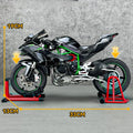 Tafeen Toys black motorcycle toy model with green accents, 33cm long, 19cm high, 13cm wide