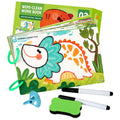 Tafeen Toys wipe-clean work book for kids with dinosaur tracing, markers, and eraser
