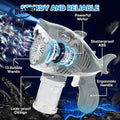 Shark Bubble Gun with High Speed Bubble and Light Effect