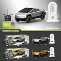 RC Tesla Cyber Truck with EV Station Music Lights and Smoke Effect - Tafeen Toys